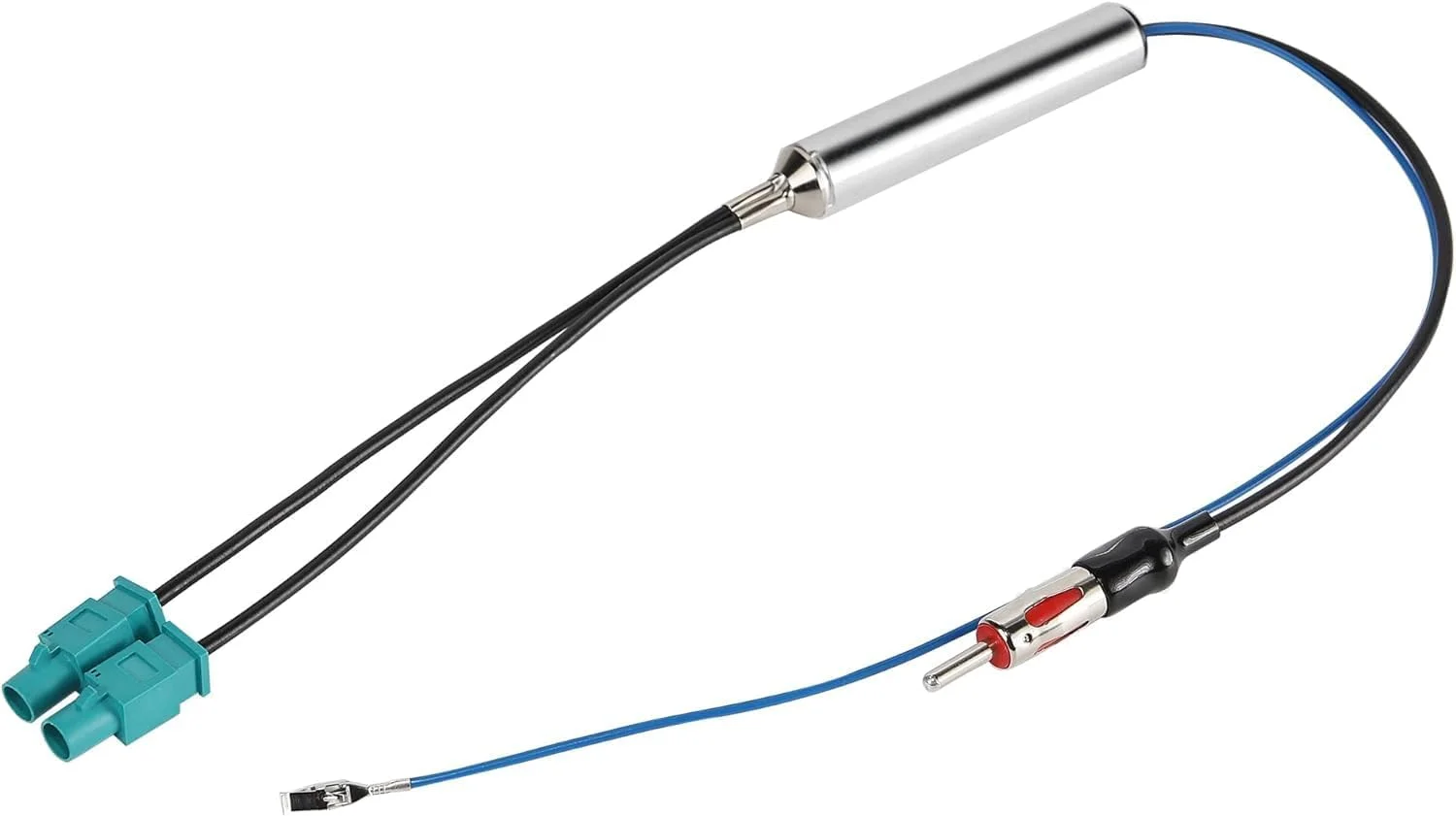 تقویت کننده سیگنال آنتن FM AM استریو خودرو HiAoey، آداپتور فاکرا به DIN با فانتوم فید برای گیرنده های استریو رادیویی صوتی خودرو، 30 سانتی متر