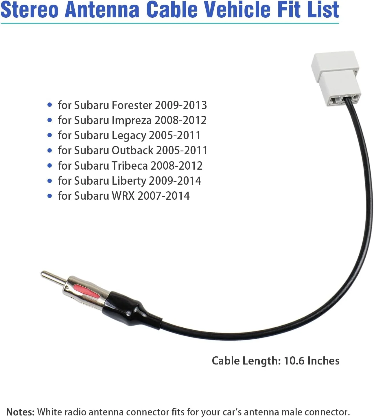 آداپتور اتصال آنتن رادیو Jayubien مناسب برای سوبارو فارستر ایمپرزا لگاسی اوت بک لیبرتی WRX سیم کشی اتصال آنتن استریو خودرو
