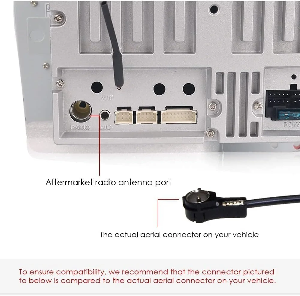 تبدیل کننده پین پلاگ ISO به DIN، کانکتور آداپتور آنتن هوایی خودرو برای واحد اصلی رادیو صوتی خودرو