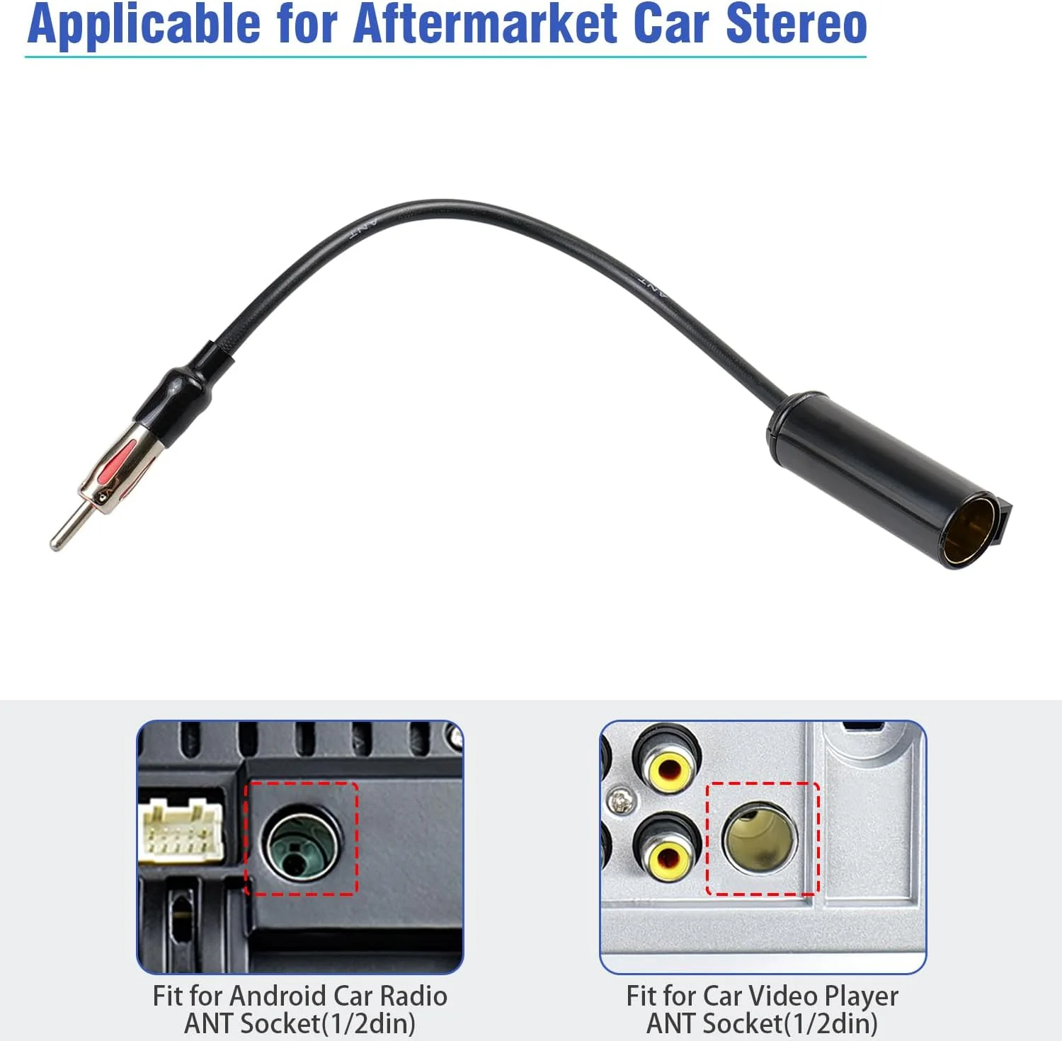 آداپتور آنتن رادیویی مناسب برای نیسان آلتیما، ایکس تریل، مورانو، سنترا، فرانتیر، اکسترا، پث‌فایندر، اینفینیتی، کانکتور آنتن استریوی خودرو، سیم‌کشی