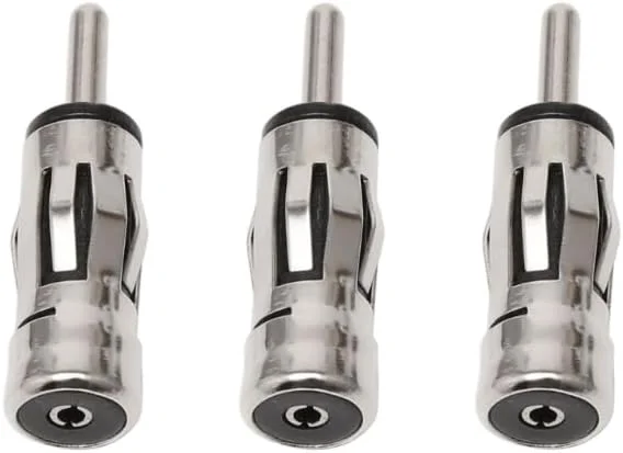 مجموعه 3 عددی آداپتور آنتن رادیویی JDIEOQA، تبدیل DIN نر به ISO ماده، آداپتور استریو خودرو جهانی، تبدیل ISO نر به DIN برای رادیو خودرو