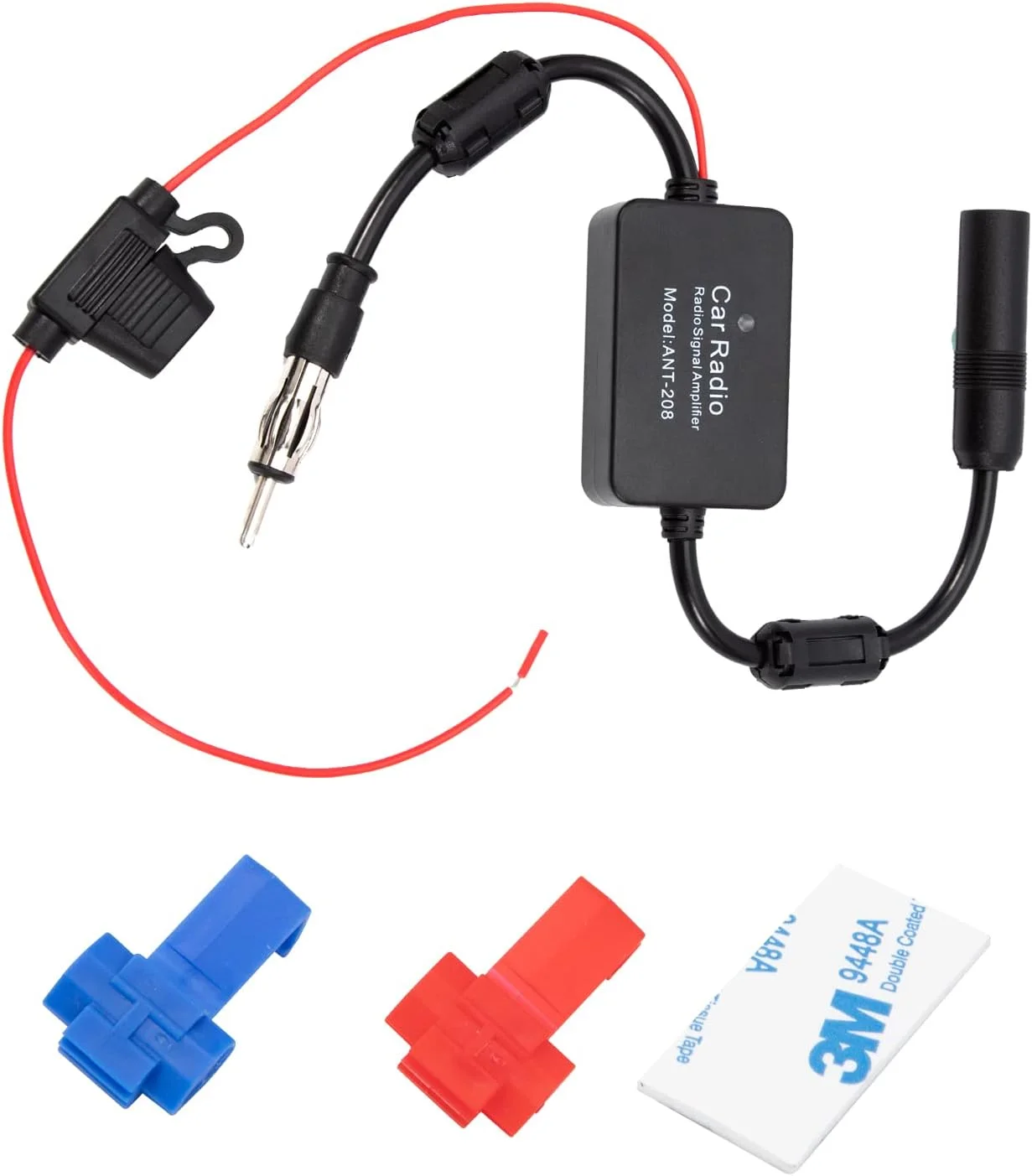 تقویت کننده آنتن برای رادیو FM AM خودرو، آداپتور استریو، پلاگ DIN، 12 ولت، واحد اصلی رسانه رادیویی