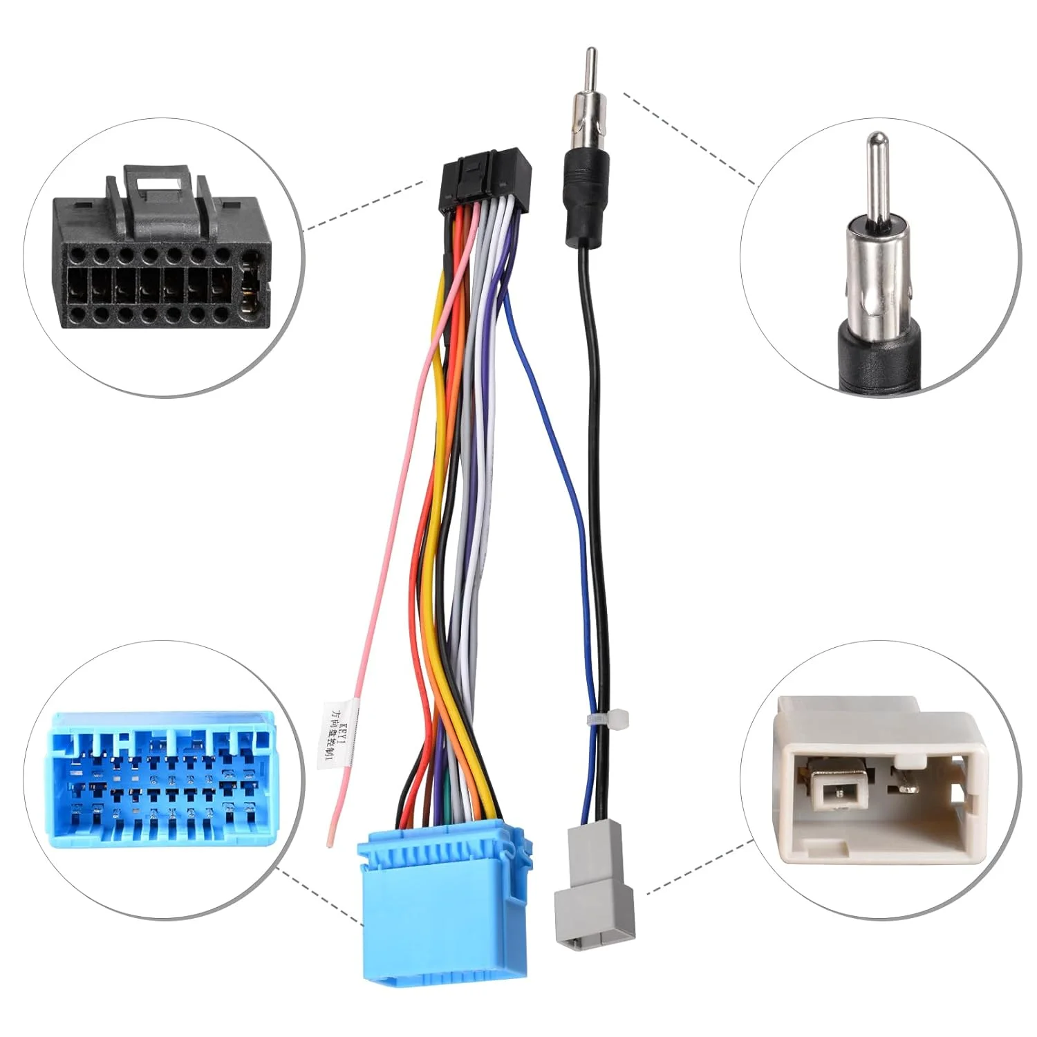 سیم کشی رادیو GODPEE برای خودروهای منتخب هوندا آکورا سوزوکی کیزاشی مدل 98-13 به همراه آداپتور آنتن XE28 برای استریو ماشین
