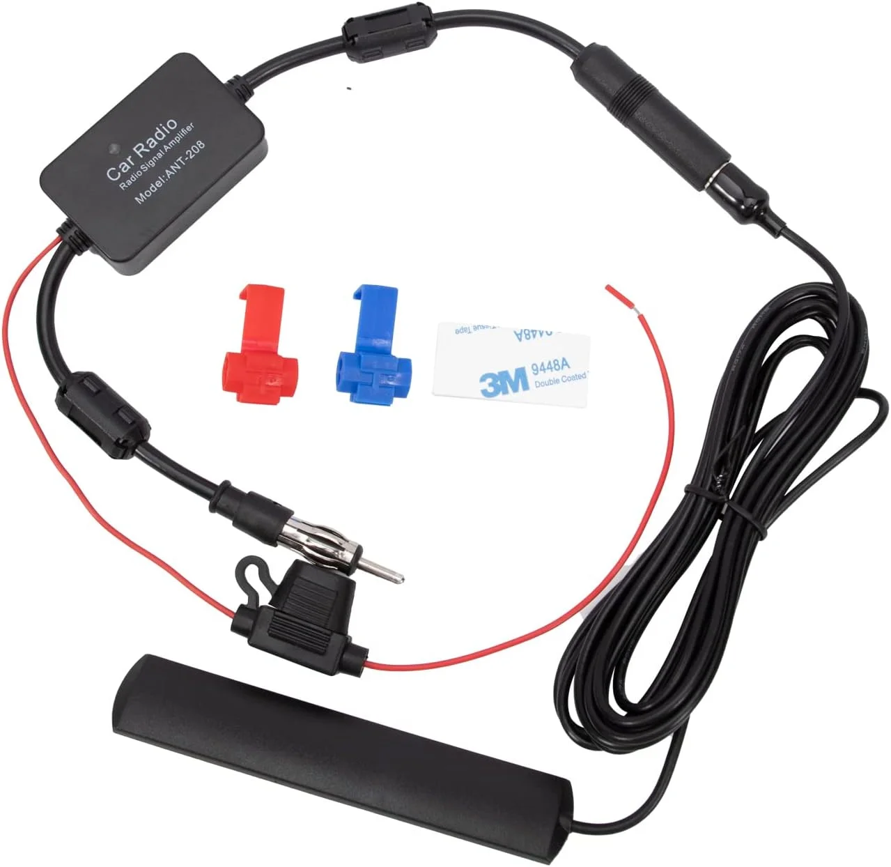 تقویت کننده آنتن برای رادیو FM AM خودرو، آداپتور استریو، پلاگ DIN، 12 ولت، واحد اصلی رسانه رادیویی