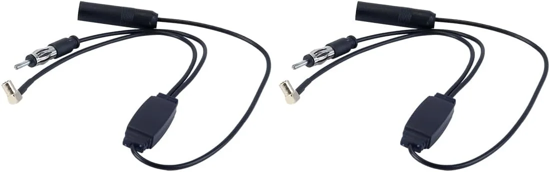 2 عدد کابل افزایش طول آنتن رادیو خودرو با کانکتور SMB، آنتن فعال AM FM Dab برای تیونر استریو خودرو