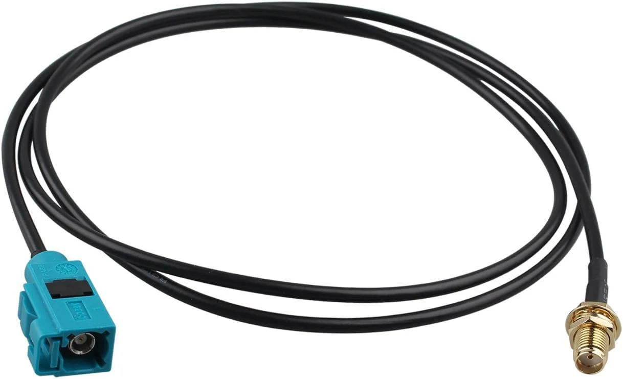 کابل آداپتور آنتن هوایی خودرو فاکرا Z مادگی به SMA مادگی RG174 طول 1 متر، مناسب برای استریو خودرو، دستگاه اندروید، مسیریاب GPS، رادیو دیجیتال DAB و تلماتیکس 4G LTE