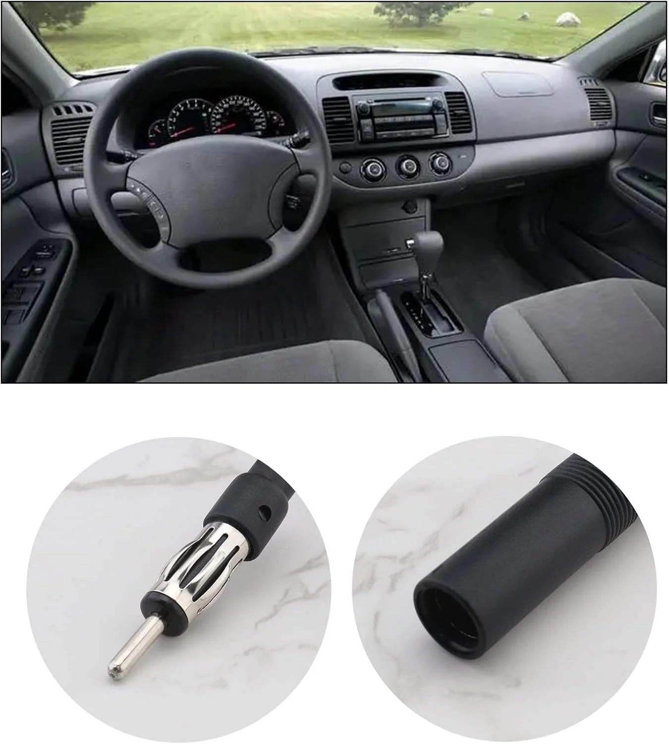 کابل افزایش طول آنتن رادیو FM AM استریو خودرو EMSea، کابل کواکسیال با کانکتور DIN 3 متری برای دستگاه پخش CD و گیرنده رسانه ای صوتی خودرو