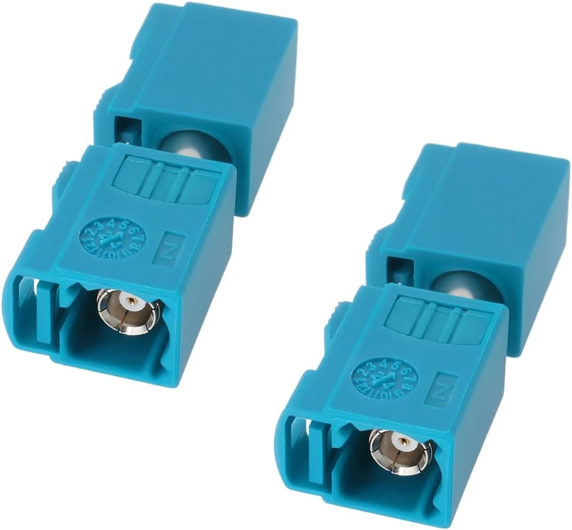 آداپتور Fakra Z ماده به ماده eMagTech برای سیستم های رادیویی GPS و کاربردهای آنتن تلماتیک خودرویی - آبی روشن