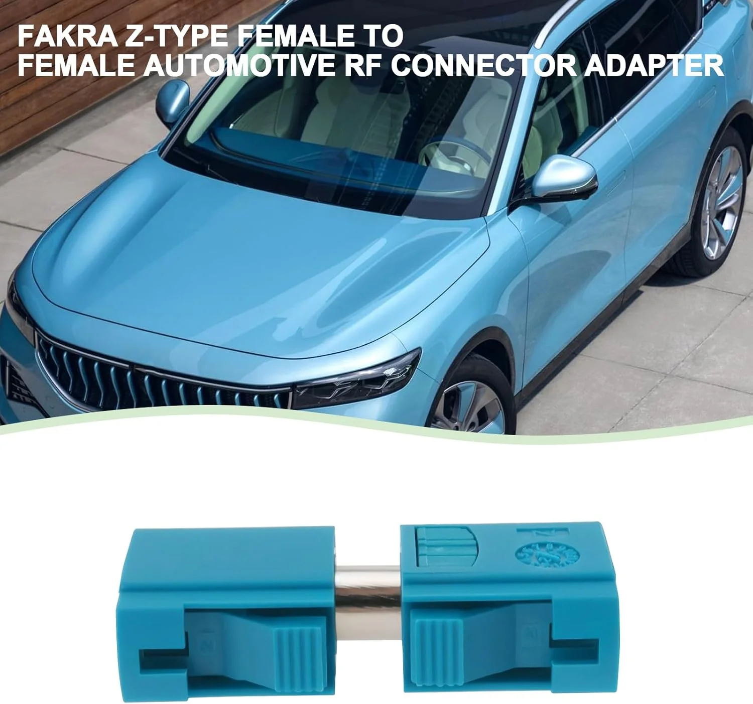 آداپتور Fakra Z ماده به ماده eMagTech برای سیستم های رادیویی GPS و کاربردهای آنتن تلماتیک خودرویی - آبی روشن