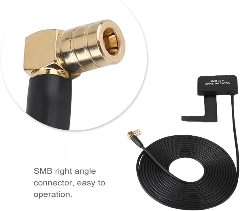 آنتن اکتیو دیجیتال Elprico DAB/DAB+، آنتن اکتیو رادیو خودرو SMB با زاویه راست - نگهدارنده شیشه ای اتصال SMB با زاویه راست آنتن اکتیو دیجیتال Elprico DAB/DAB+، آنتن اکتیو رادیو خودرو SMB با زاویه راست - نگهدارنده شیشه ای اتصال SMB با زاویه راست