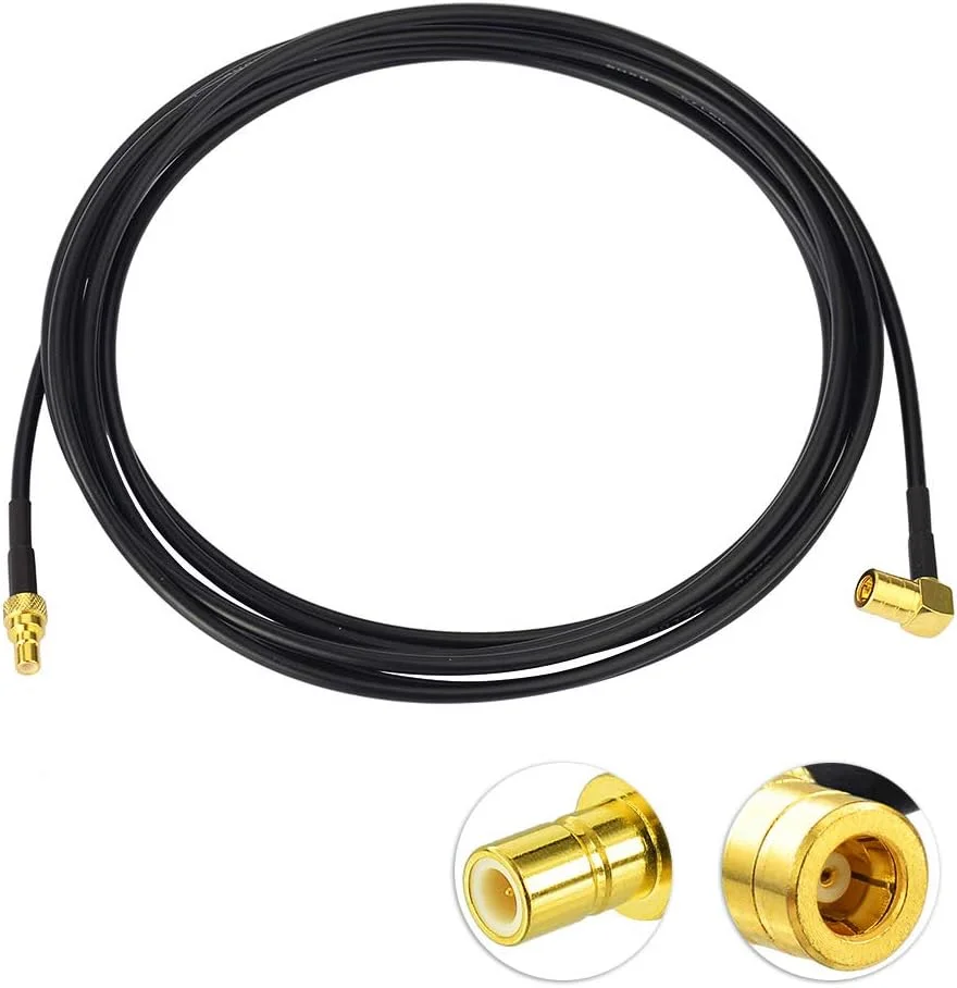 آداپتور آنتن DAB هشت وود SMB رادیو خودرو، کابل تبدیل SMB مادگی به SMB مدل Pigtail RG174 طول 250 سانتی متر، کابل آنتن DAB برای Blaupunkt TechniSat Pioneer Sony Kenwood Alpine JVC