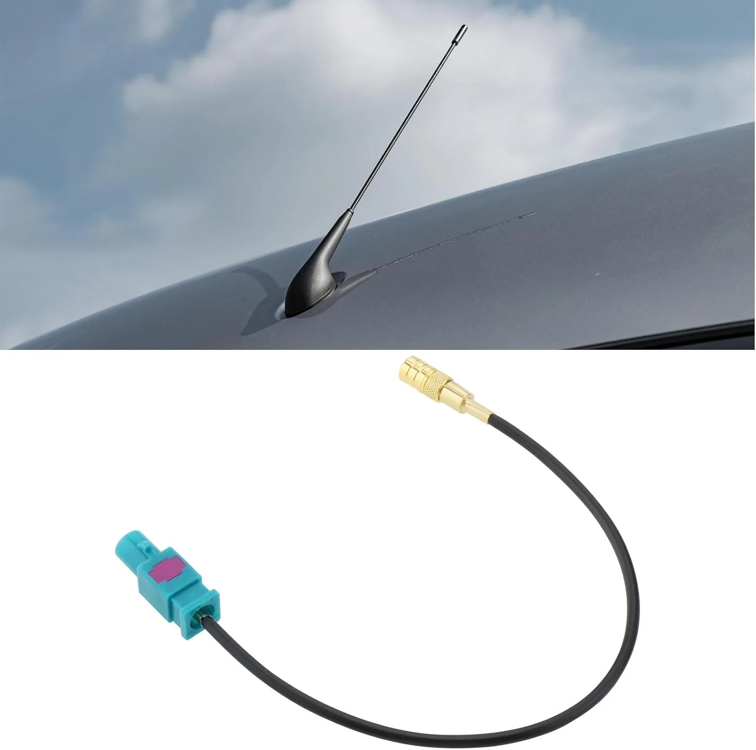 کابل آداپتور آنتن خودرو ECSiNG فیش Fakra M به سوکت SMB سازگار با Blaupunkt سازگار با JVC سازگار با Kenwood سازگار با Clarion