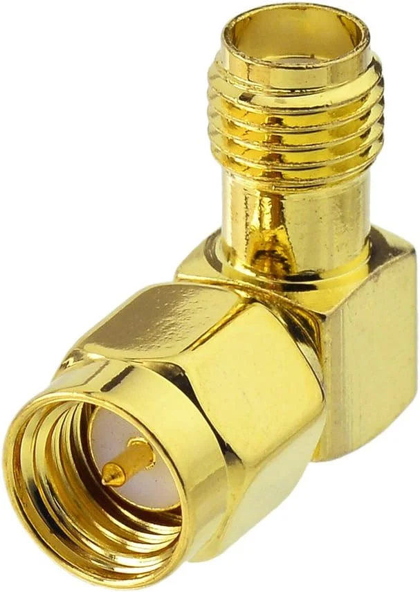 آداپتور SMA هشت‌وود، SMA مادگی زاویه راست به SMA نری، 2 عدد، برای CCU3 Hsdpa Huawei 2G 3G 4G LTE آنتن UMTS موبایل پهن باند چند طرفه