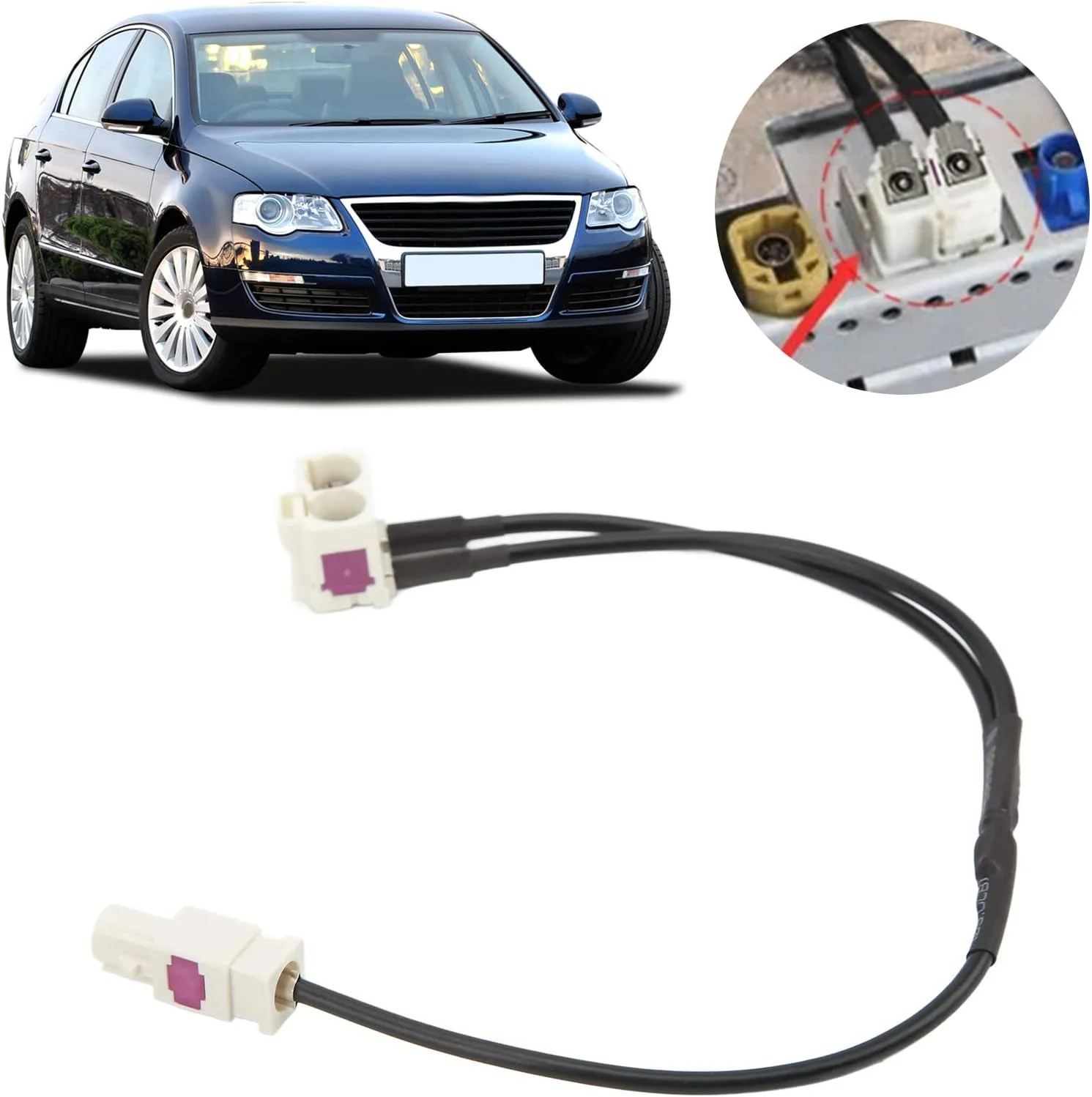 آداپتور آنتن رادیویی BOROCO، کابل ABS لوازم جانبی خودرو جایگزین برای RNS 510 MFD3 RCD510 RCD310