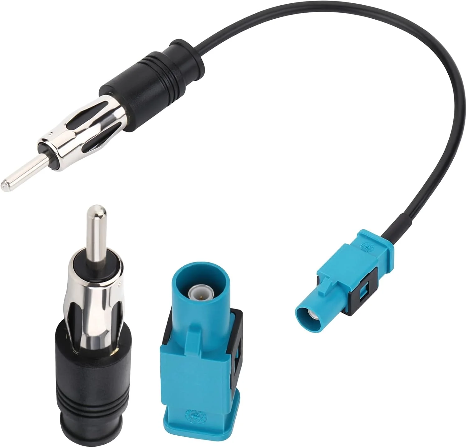 کابل آنتن رادیو خودرو 15 سانتی متری، کابل آداپتور آنتن رادیو FM AM استریو خودرو، فاکرا Z نر به کابل اتصال DIN برای واحد اصلی رادیو HD صوتی استریو خودرو