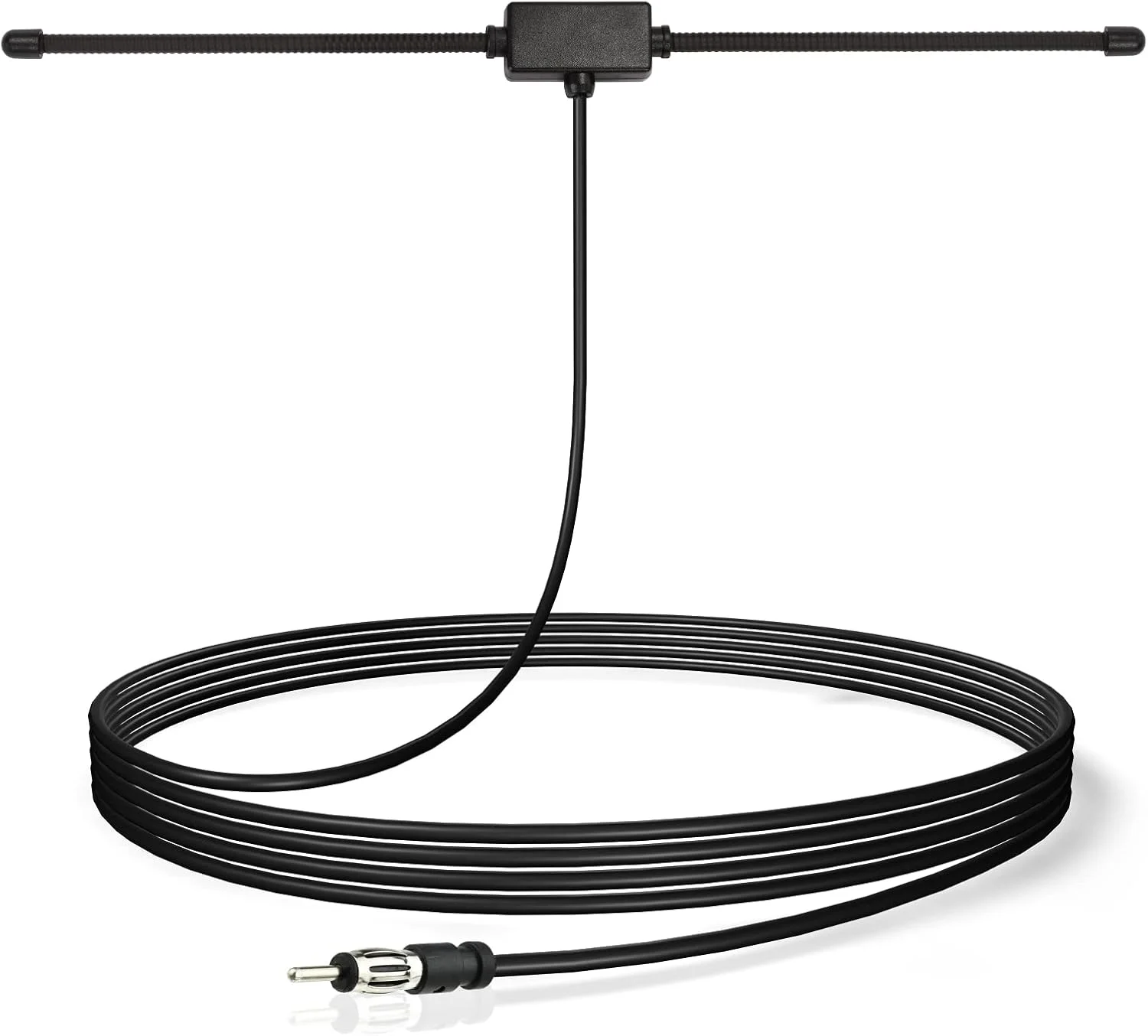 آنتن رادیو FM خودرو Bingfu با فیش DIN، آنتن جهانی استریو خودرو FM، آنتن پچ شیشه جلو با کابل افزایش طول 3 متری برای خودرو، کامیون، SUV، گیرنده تیونر استریو رادیویی