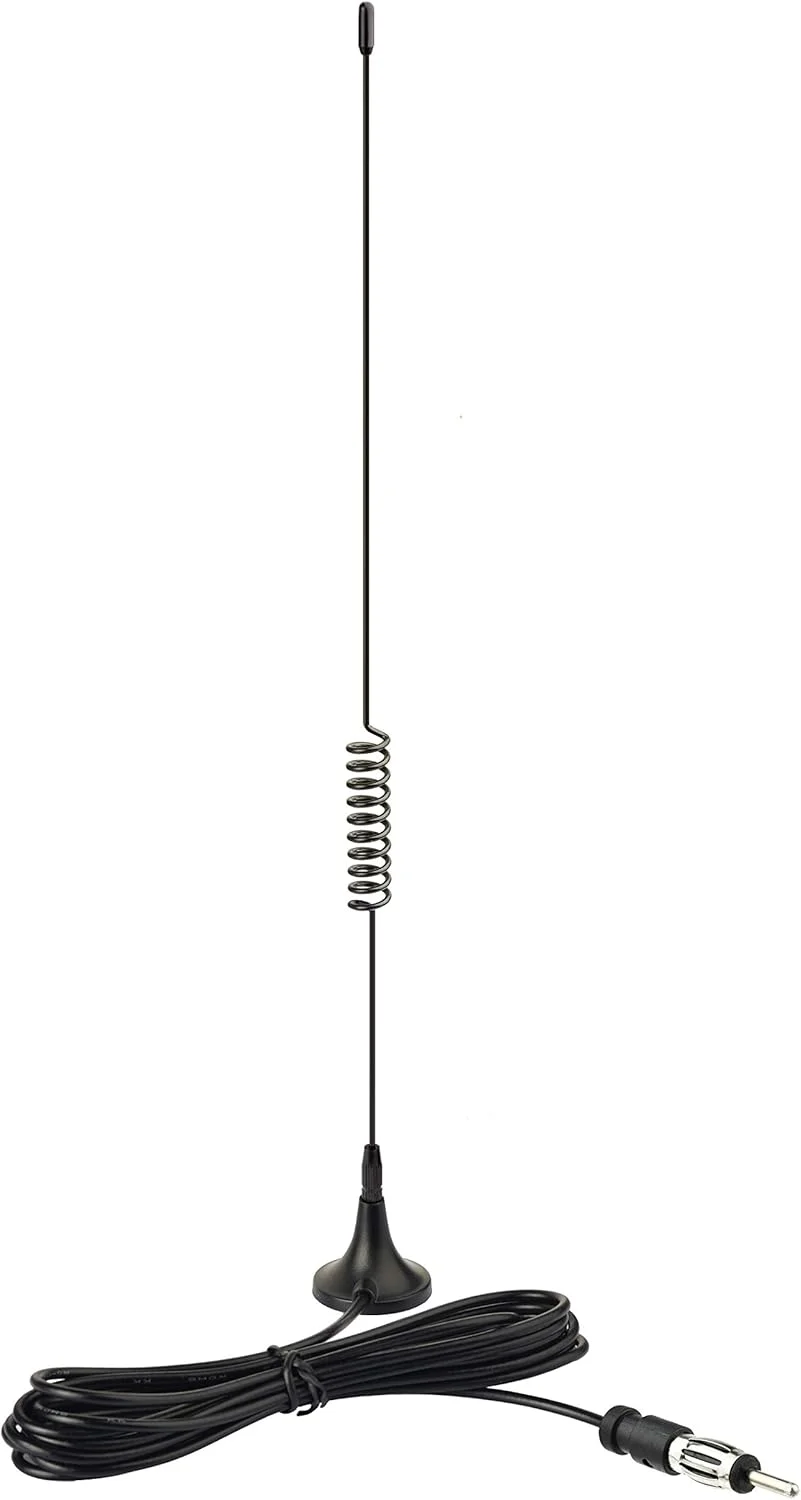 آنتن هوایی FM استریو خودرو جهانی Bingfu با پایه مغناطیسی و پلاگین DIN برای خودرو، کامیون، SUV، RV، استریو خودرو، رادیو HD، واحد اصلی اندروید، پخش کننده گیرنده رسانه CD