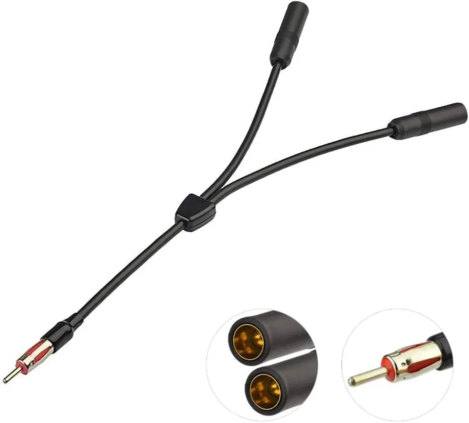 تقویت کننده سیگنال آنتن خودرو Bingfu، تقویت کننده سیگنال رادیو FM استریو خودرو، آداپتور منبع تغذیه 12 ولت، اتصال دهنده DIN برای گیرنده واحد اصلی صوتی استریو کامیون SUV