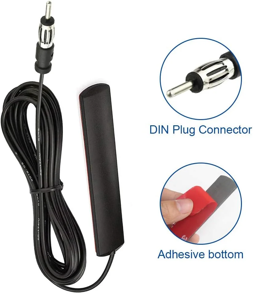 آنتن رادیو FM AM استریو خودرو Bingfu، آنتن پچ مخفی با نصب چسبی برای خودرو، کامیون، SUV، استریو داخل داشبورد، پخش کننده رسانه CD، تیونر رادیو صوتی HD، تقویت کننده