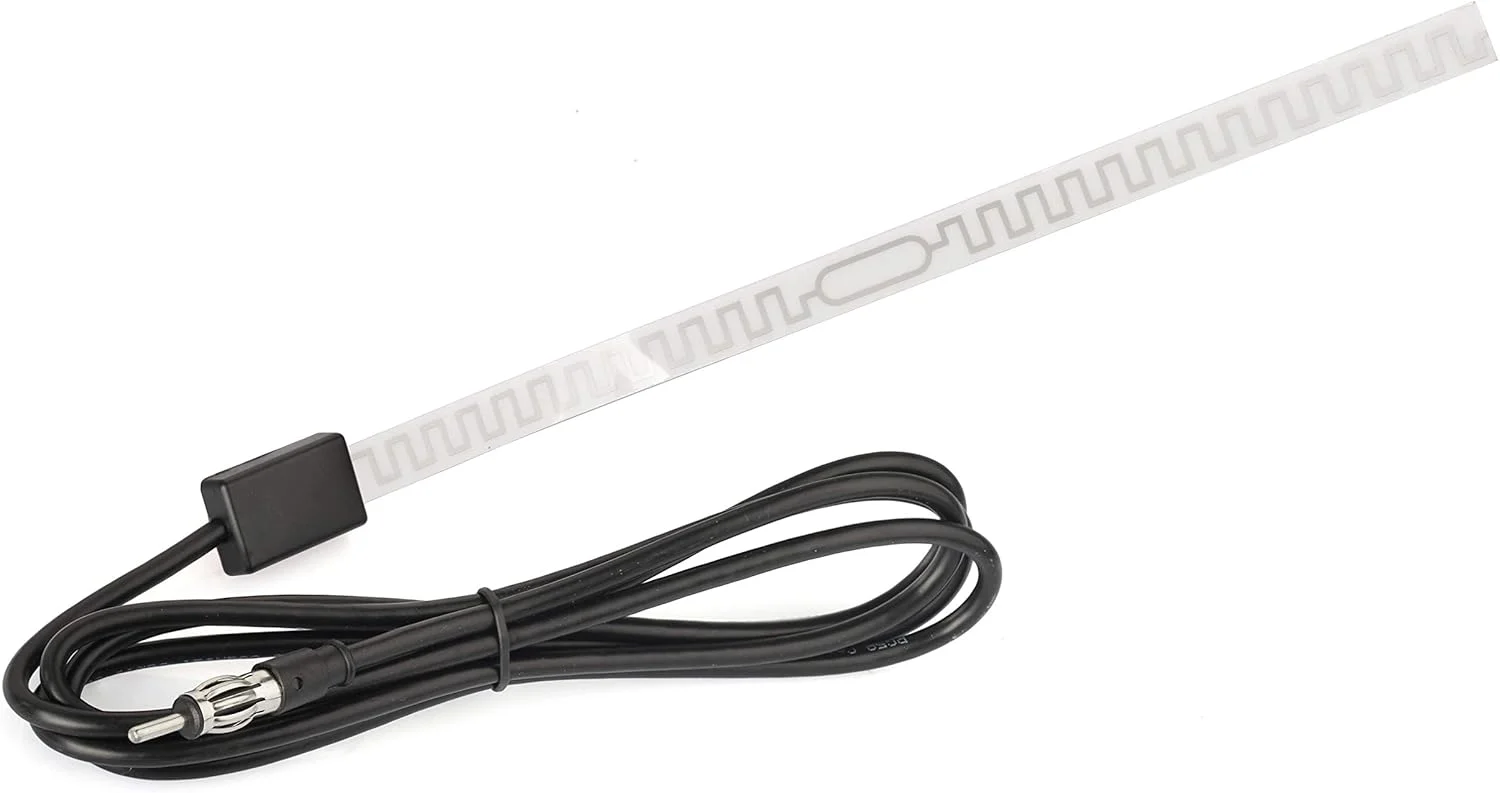 آنتن رادیویی AM FM مخفی خودرو Bingfu، نصب چسبی شیشه پنجره شیشه جلو برای خودرو، کامیون، SUV، استریو خودرو، واحد اصلی رادیو صوتی، گیرنده رسانه CD