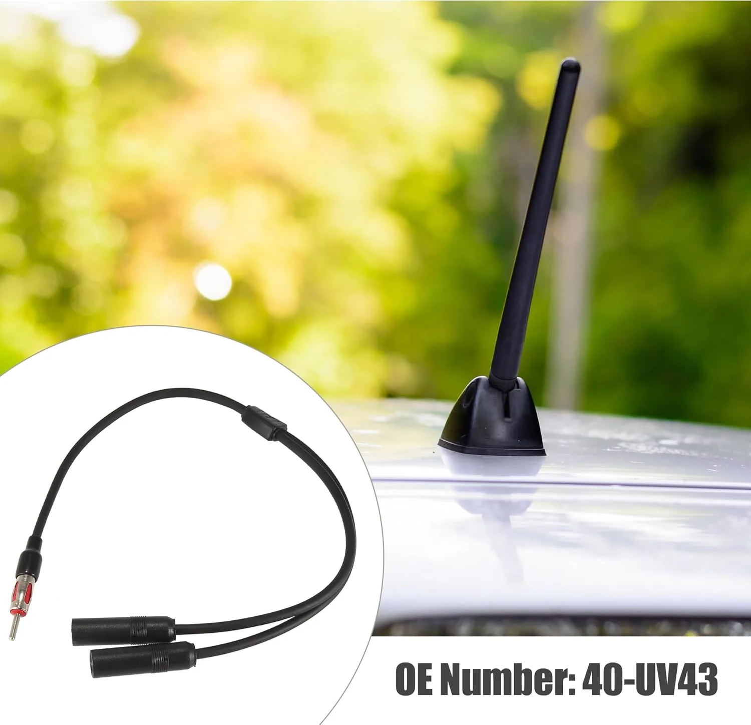 X AUTOHAUX اسپلیتر آنتن رادیو خودرو جهانی 1 نری به 2 مادگی آداپتور اتصال کابل استریو FM AM صوتی Y شکل удлинитель 40-UV43