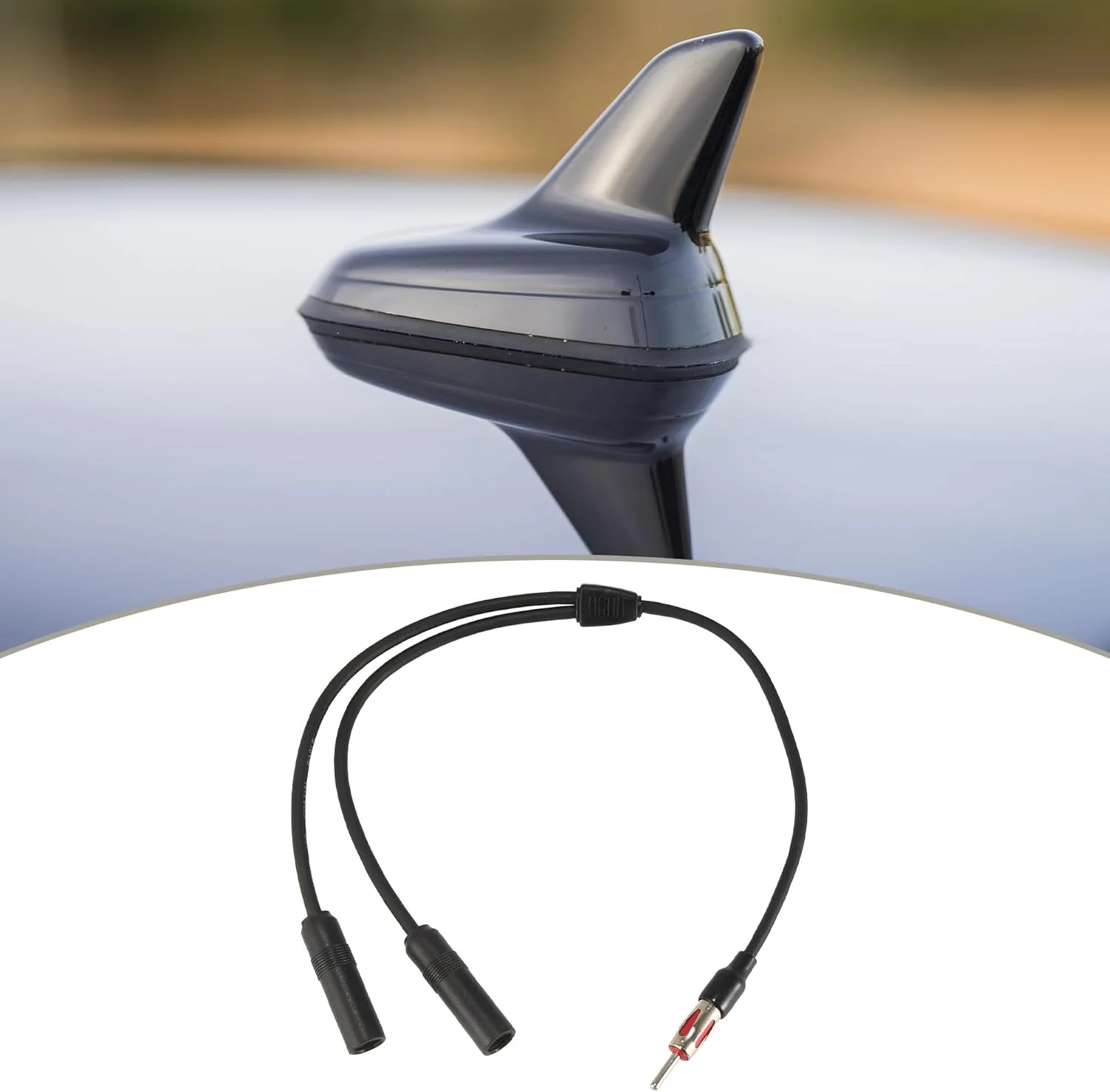 X AUTOHAUX اسپلیتر آنتن رادیو خودرو جهانی 1 نری به 2 مادگی آداپتور اتصال کابل استریو FM AM صوتی Y شکل удлинитель 40-UV43