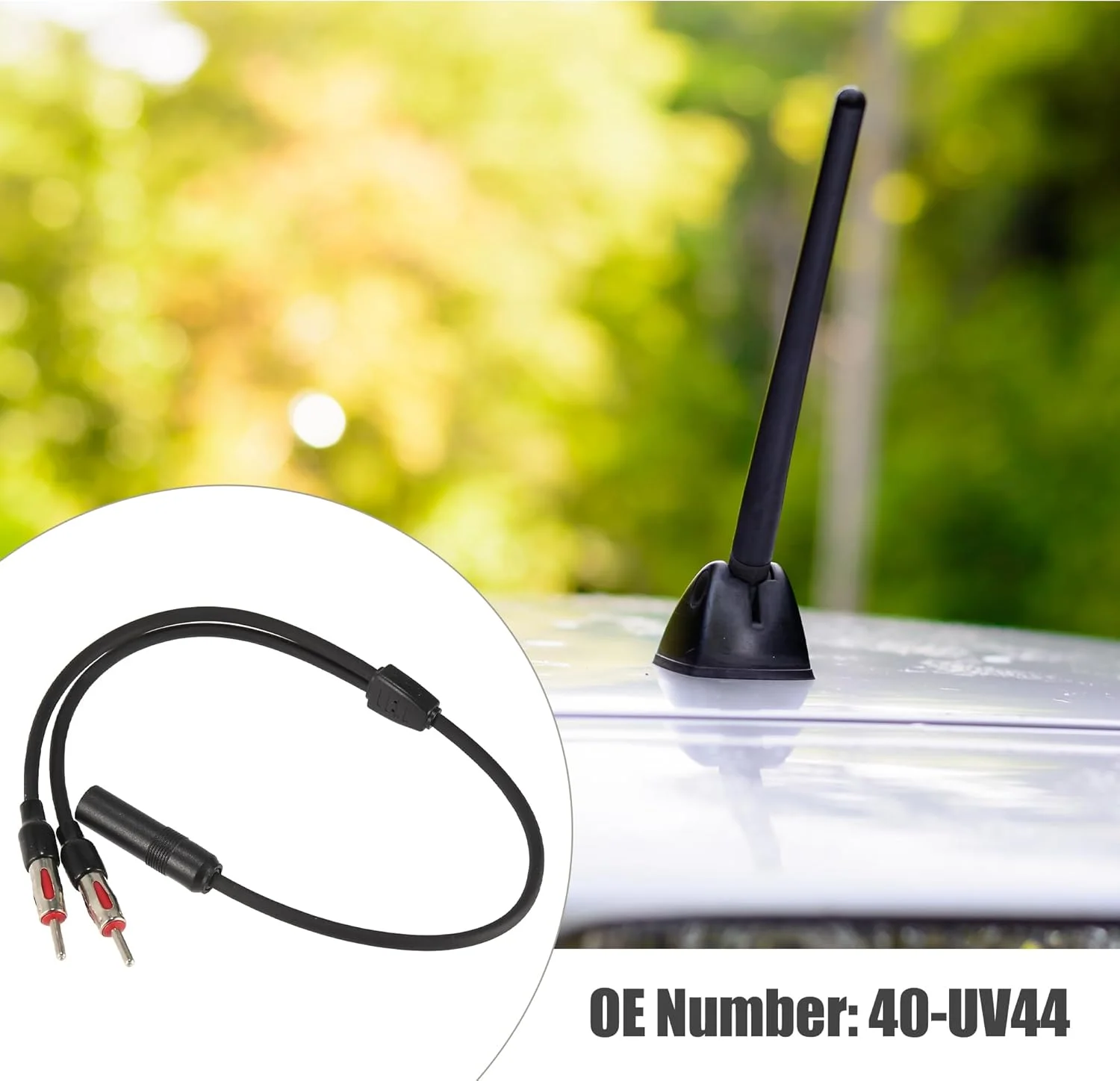 X AUTOHAUX تبدیل کننده آنتن رادیو خودرو یونیورسال 1 مادگی به 2 نری مدل 40-UV44