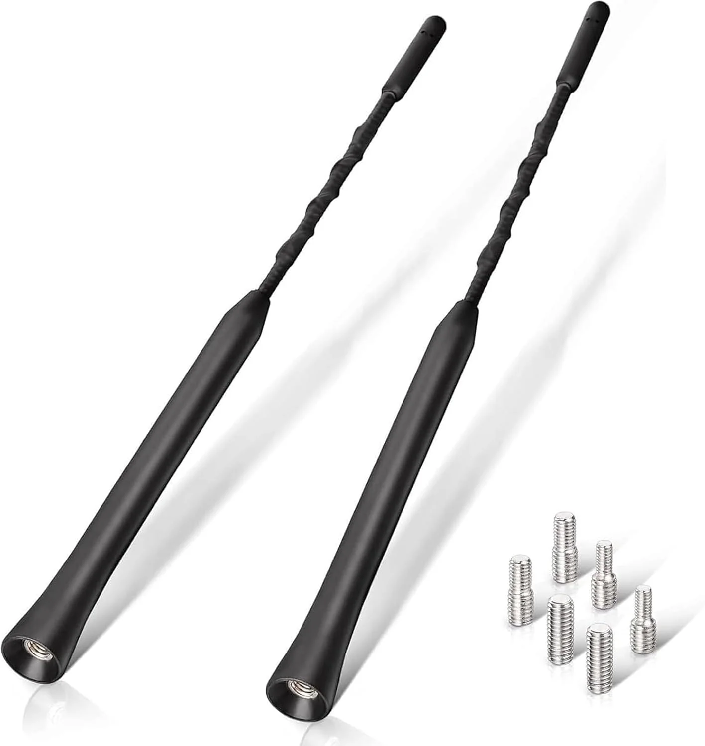 آنتن خودروی یونیورسال Aputue، 2 عدد آنتن رادیویی سقفی خودرو به همراه پیچ و مهره، تقویت کننده سیگنال رادیویی Am/Fm/Dab، نصب آسان بدون نیاز به ابزار، مناسب برای اکثر خودروها، 40 سانتی متر