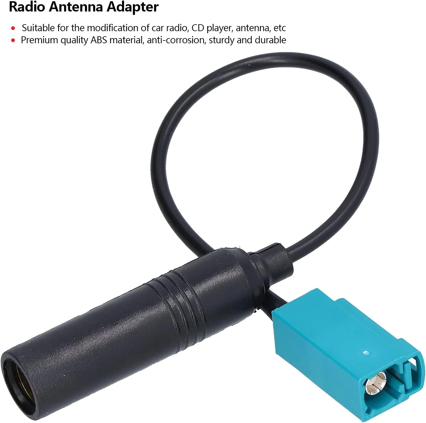 مبدل آنتن رادیو، کابل آداپتور آنتن رادیو استریو خودرو، سیم مبدل هوایی ایزو پخش کننده سی دی، نصب آسان