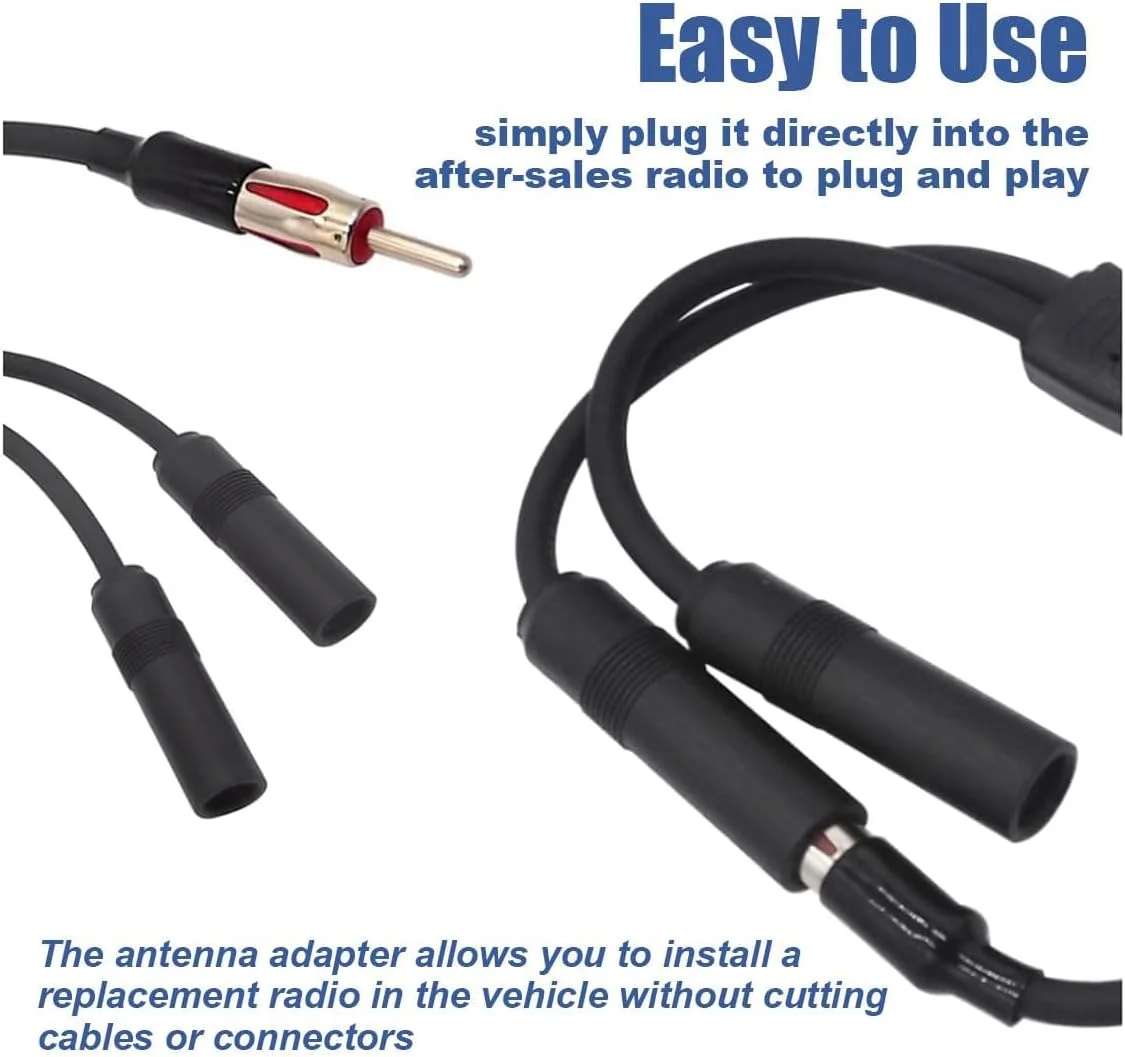 آداپتور آنتن خودرو، کانکتور آداپتور آنتن استریو رادیو، 1 نری به 2 مادگی کابل آنتن Y، مبدل کابل افزایش طول آنتن، مناسب برای رادیو استریو خودرو، کامیون و SUV آداپتور آنتن خودرو، کانکتور آداپتور آنتن استریو رادیو، 1 نری به 2 مادگی کابل آنتن Y، مبدل کابل افزایش طول آنتن، مناسب برای رادیو استریو خودرو، کامیون و SUV
