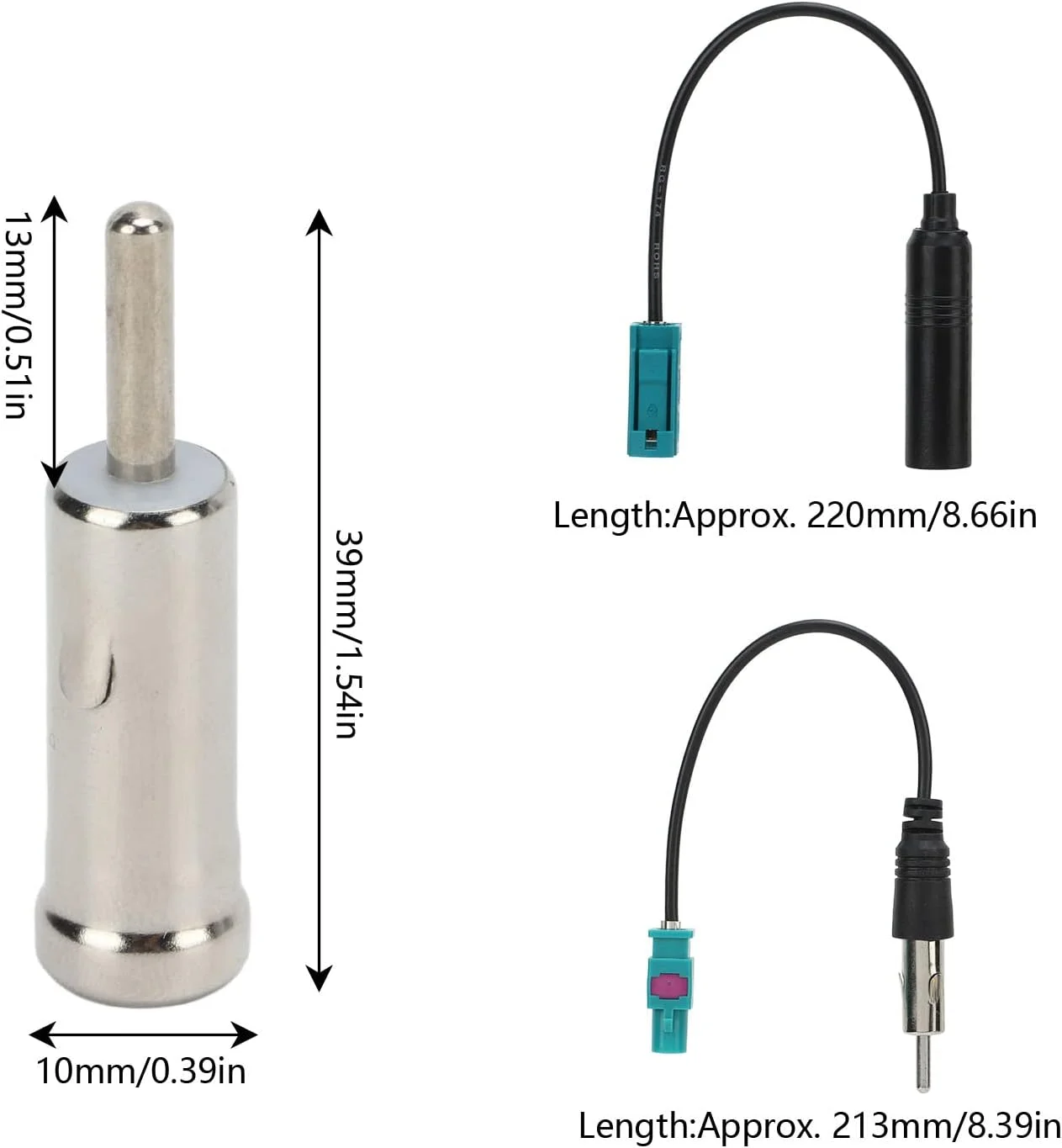 آداپتور آنتن، آداپتور آنتن هوایی خودرو فاکرا Z یونیورسال به کابل اتصال DIN برای استریو HD CD پخش کننده رسانه