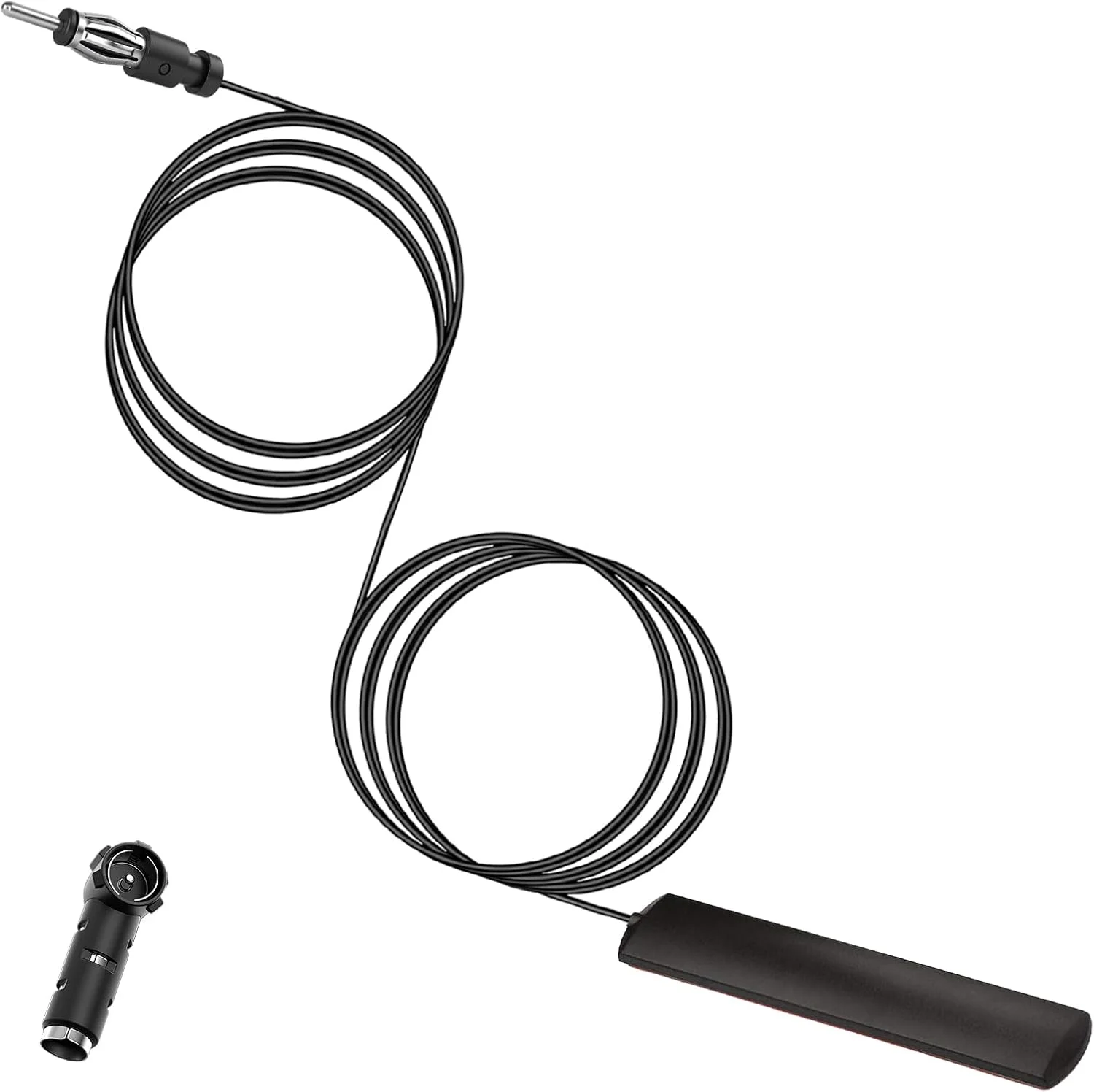 آنتن رادیو خودرو AMTAM، نصب چسبی FM AM، آنتن پچ مخفی با آداپتور DIN و آداپتور ISO برای خودرو، کامیون، SUV، رادیو HD، استریو، تیونر، پخش کننده CD و رسانه