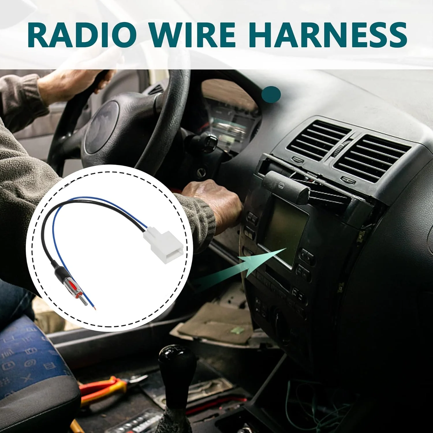 آداپتور آنتن رادیویی Anina برای رادیوهای فابریک تویوتا سوبارو سایون مدل 2010-2019 به سیم کشی افزایشی آنتن رادیویی