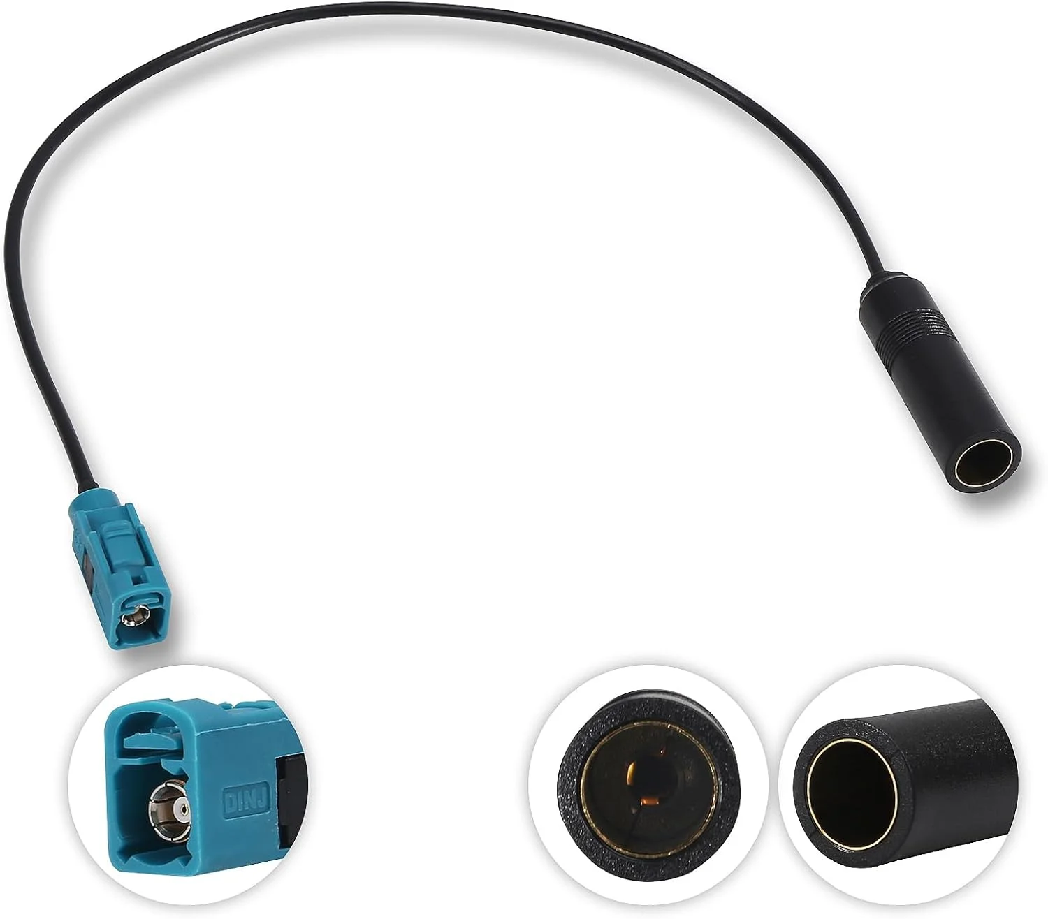 کابل آداپتور آنتن رادیو FM AM استریو خودرو فاکرا Z مادگی به DIN مادگی برای پخش کننده CD و گیرنده صوتی استریو خودرو