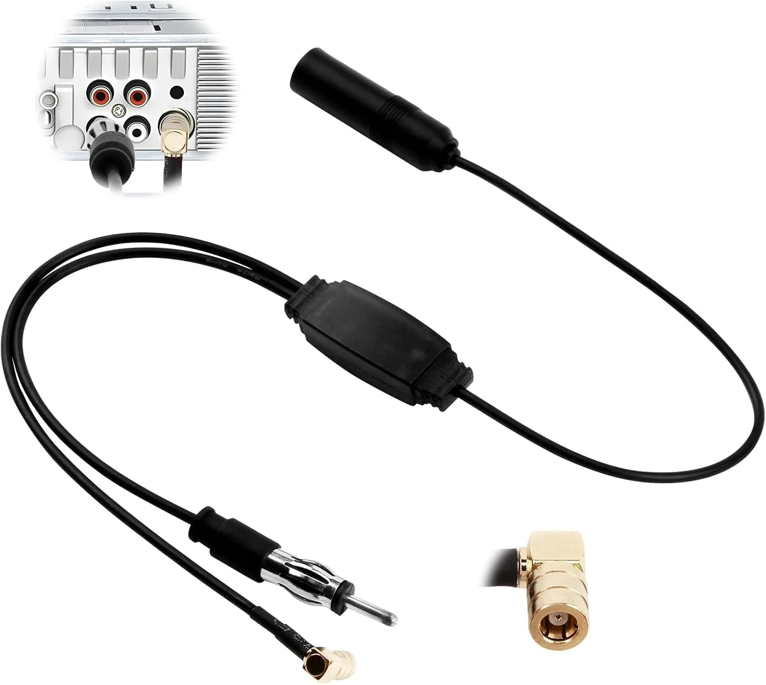 تبدیل کننده آنتن خودرو برای رادیو دیجیتال - سازگار با JVC، Kenwood، Sony، Alpine، Pioneer، تبدیل سیگنال VHF/FM به DAB/DAB+، نصب آسان