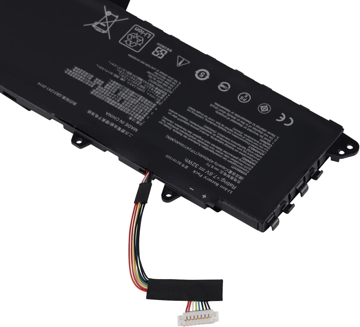 باتری 7.6 ولت 32 وات ساعت B21N1505 0B200-01400200 0B200-01400300 0B200-01400500 سازگار با تبلت های سری ASUS E402 E402M E402MA E402S E402SA E502S E502SA E402N مدل E402SA-WX016T