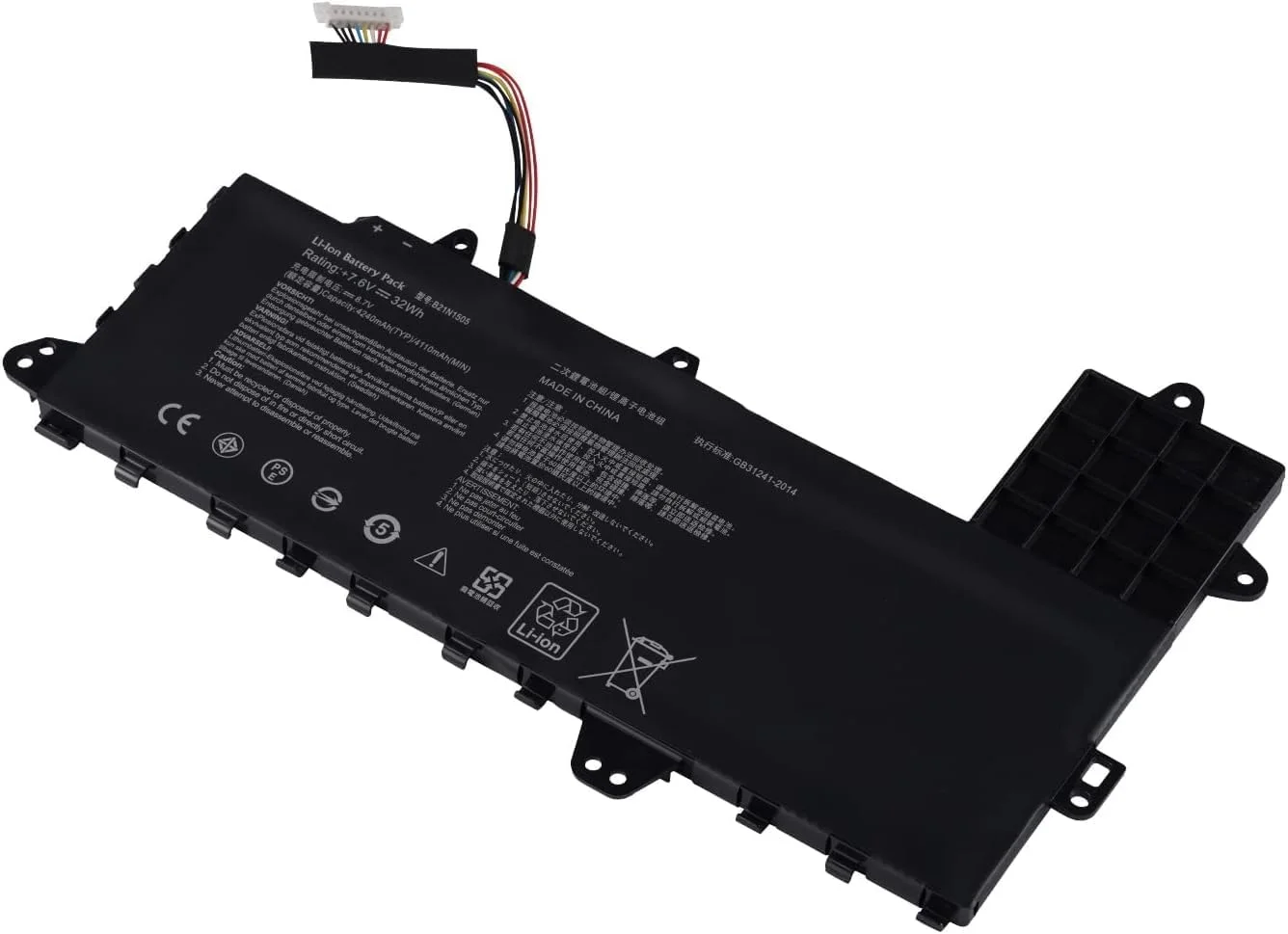 باتری 7.6 ولت 32 وات ساعت B21N1505 0B200-01400200 0B200-01400300 0B200-01400500 سازگار با تبلت های سری ASUS E402 E402M E402MA E402S E402SA E502S E502SA E402N مدل E402SA-WX016T