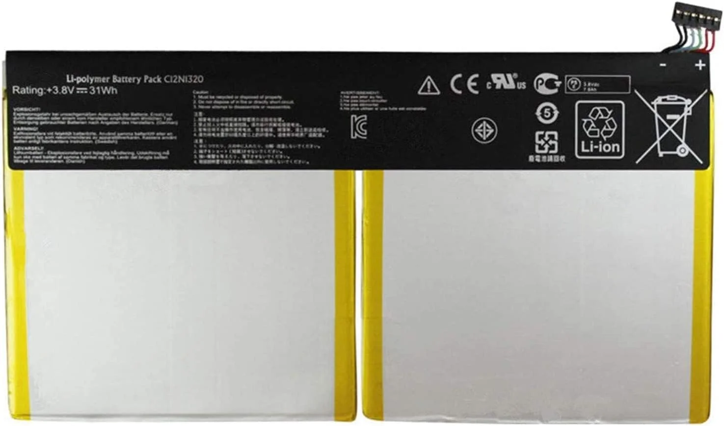 باتری تبلت جایگزین C12N1320 0B200-00720300 برای ASUS Transformer Book T100 T100T T100TA T100TA-C1 GR T100TAL T100TAF T100TAM سری 10.1 اینچی تبلت PC 2in1 نوت بوک تبدیل شونده (3.8 ولت 31 وات ساعت) باتری تبلت جایگزین C12N1320 0B200-00720300 برای ASUS Transformer Book T100 T100T T100TA T100TA-C1 GR T100TAL T100TAF T100TAM سری 10.1 اینچی تبلت PC 2in1 نوت بوک تبدیل شونده (3.8 ولت 31 وات ساعت)