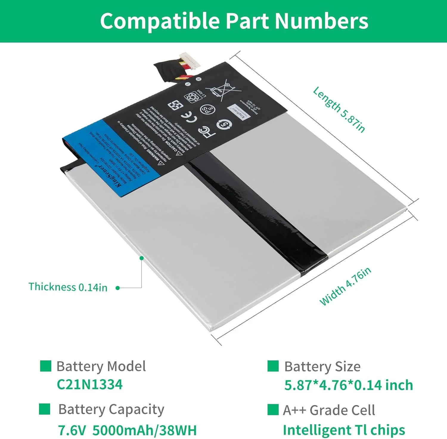 باتری لپ تاپ مدل C21N1334 جایگزین برای تبلت ایسوس ترنسفورمر بوک T200TA 1A 1K 200TA-C1-BL ولتاژ 7.6V توان 38WH باتری لپ تاپ مدل C21N1334 جایگزین برای تبلت ایسوس ترنسفورمر بوک T200TA 1A 1K 200TA-C1-BL ولتاژ 7.6V توان 38WH