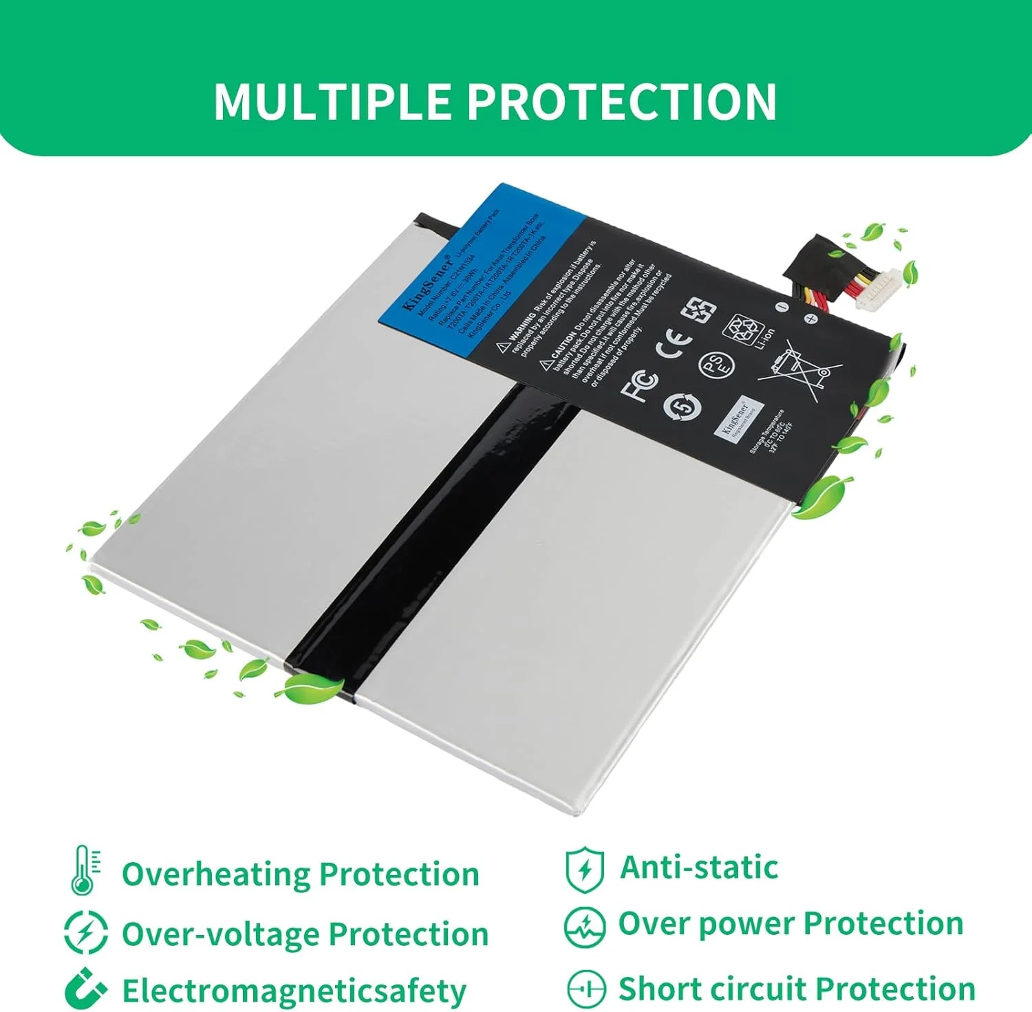 باتری لپ تاپ مدل C21N1334 جایگزین برای تبلت ایسوس ترنسفورمر بوک T200TA 1A 1K 200TA-C1-BL ولتاژ 7.6V توان 38WH باتری لپ تاپ مدل C21N1334 جایگزین برای تبلت ایسوس ترنسفورمر بوک T200TA 1A 1K 200TA-C1-BL ولتاژ 7.6V توان 38WH
