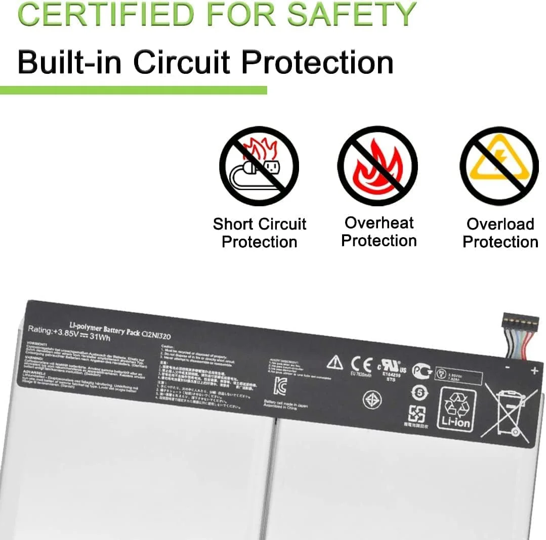 باتری 3.8 ولت 31 وات ساعت 8100 میلی آمپر سازگار با تبلت ایسوس ترنسفورمر بوک T100T مدل 0B200-00720300 باتری 3.8 ولت 31 وات ساعت 8100 میلی آمپر سازگار با تبلت ایسوس ترنسفورمر بوک T100T مدل 0B200-00720300