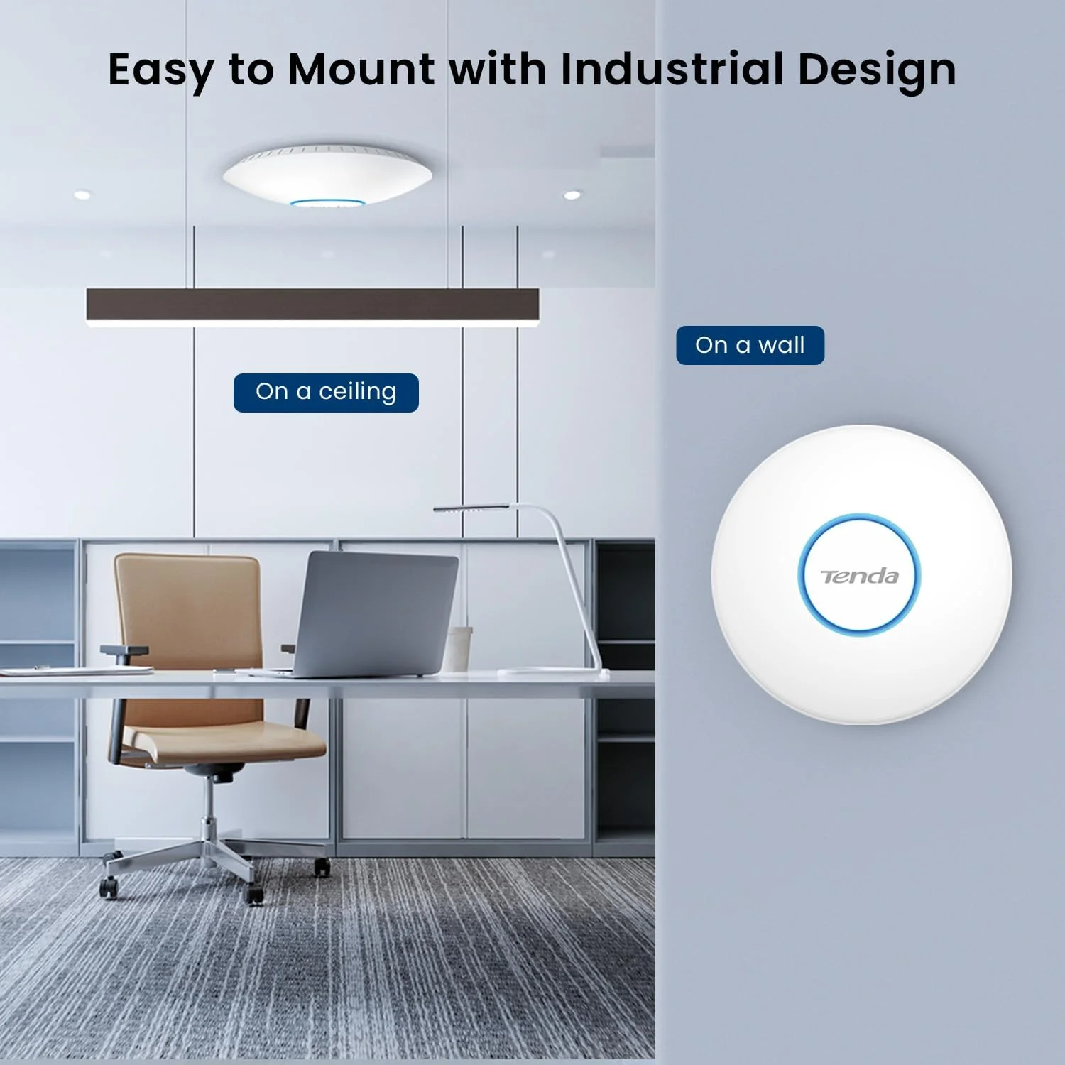 اکسس پوینت سقفی Tenda i27 AX3000 Wi-Fi 6، دو بانده 2976 مگابیت بر ثانیه، OFDMA و MU-MIMO، امنیت WPA3، پشتیبانی از 254 کلاینت، تغذیه از طریق PoE، تاخیر کم، ایده آل برای دفاتر و هتل ها اکسس پوینت سقفی Tenda i27 AX3000 Wi-Fi 6، دو بانده 2976 مگابیت بر ثانیه، OFDMA و MU-MIMO، امنیت WPA3، پشتیبانی از 254 کلاینت، تغذیه از طریق PoE، تاخیر کم، ایده آل برای دفاتر و هتل ها