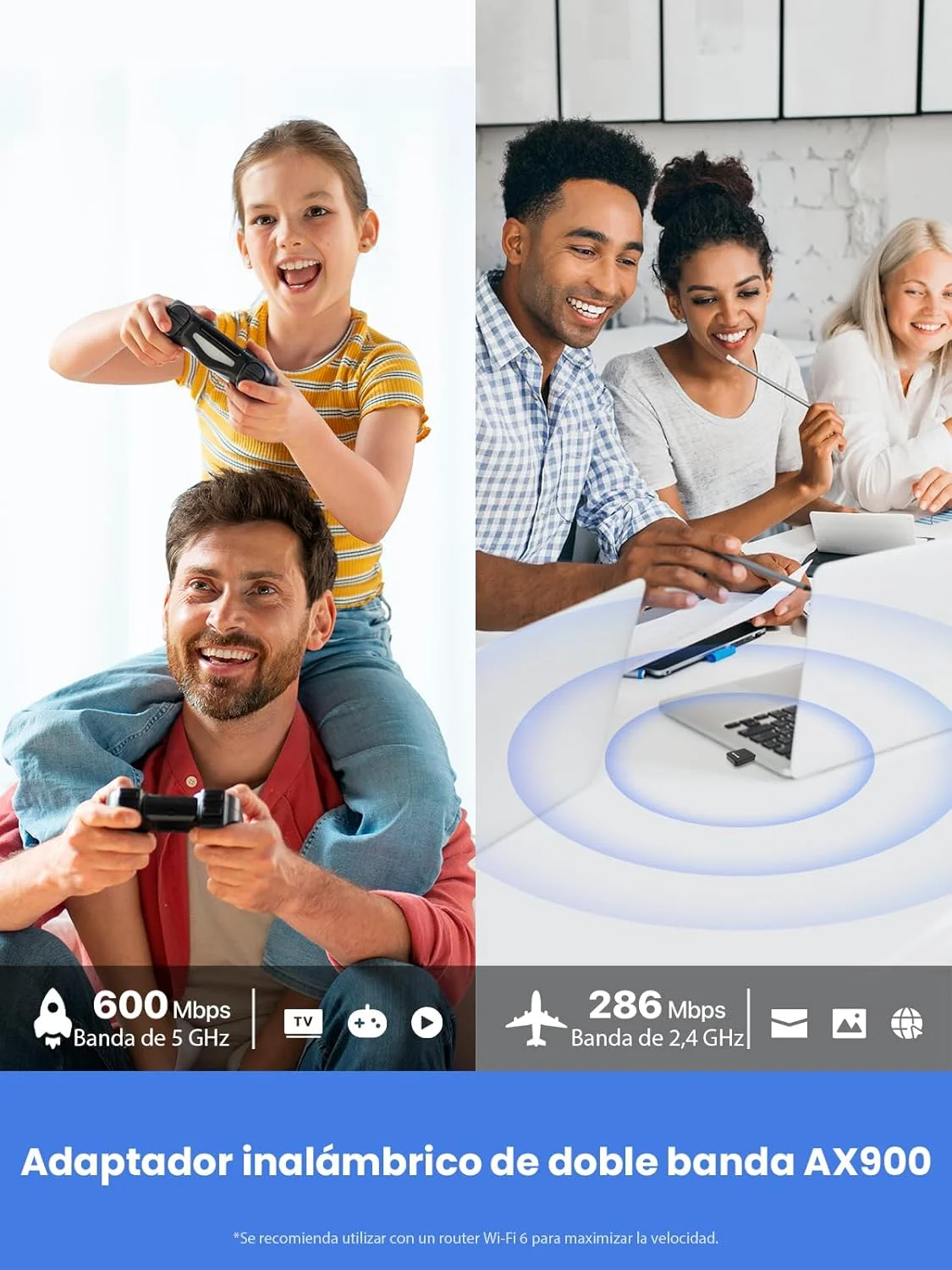 آداپتور USB وای فای 6 دو بانده Tenda U11 AX900، اتصال آسان، USB 2.0، WPA2، حالت Access Point، سایز کوچک، آداپتور وای فای برای کامپیوتر/رومیزی/لپ تاپ، پشتیبانی از ویندوز 7/10/11/لینوکس 3.10+