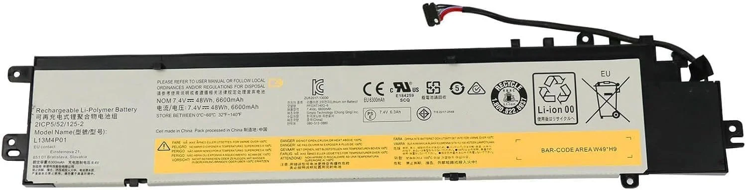 باتری لپ تاپ جایگزین L13M4P02 سازگار با //Leno.vo Y50-70 Y70-70 Y70 Y50 Y50-70AM-IFI Y50-70AM-ISE Y50-70AS-ISE Y50-70-IFI Y50-70AT-IFI Y50-70-ISE Y50-80 121500250 تبلت (7.4V 54Wh) باتری لپ تاپ جایگزین L13M4P02 سازگار با //Leno.vo Y50-70 Y70-70 Y70 Y50 Y50-70AM-IFI Y50-70AM-ISE Y50-70AS-ISE Y50-70-IFI Y50-70AT-IFI Y50-70-ISE Y50-80 121500250 تبلت (7.4V 54Wh)
