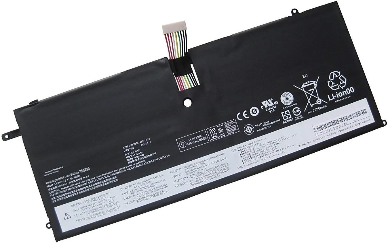 باتری لیتیوم-پلیمری لپ تاپ 14.8 ولت 3.11 آمپر ساعت 46 وات مناسب برای تبلت Lenovo ThinkPad X1 Carbon Series 3444-54U 3444-53U باتری لیتیوم-پلیمری لپ تاپ 14.8 ولت 3.11 آمپر ساعت 46 وات مناسب برای تبلت Lenovo ThinkPad X1 Carbon Series 3444-54U 3444-53U