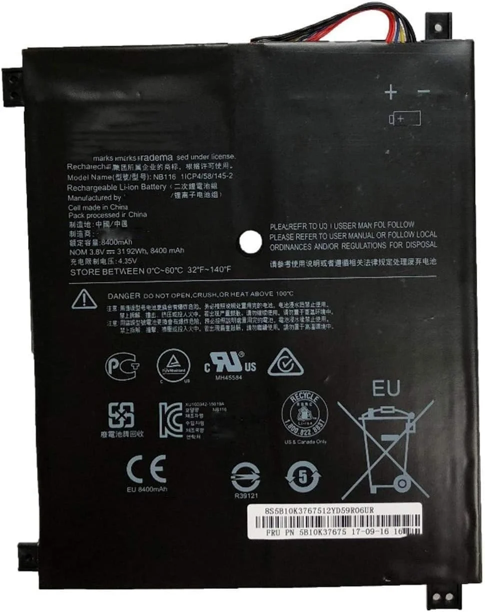 باتری تبلت SGHRBSC NB116 5B10K37675 جایگزین برای لنوو IdeaPad 100S 100S-11IBY 80R2 100S-80 R2 80R2002HGE 80R2002JGE 80R2002KGE 80R2002LGE 80R200DHGE باتری تبلت SGHRBSC NB116 5B10K37675 جایگزین برای لنوو IdeaPad 100S 100S-11IBY 80R2 100S-80 R2 80R2002HGE 80R2002JGE 80R2002KGE 80R2002LGE 80R200DHGE