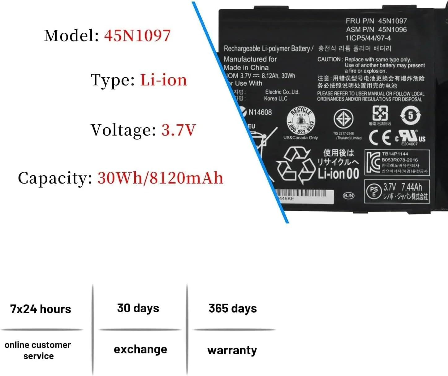 باتری جایگزین سازگار جدید برای لنوو 45N1096 3.7 ولت 30 وات ساعت 45N1097 تبلت ThinkPad 2 10.1 اینچ (اتصال کوتاه) 45N1098 45N1099 45N1720 45N1721 1ICP4/32/81-6 1ICP5/44/97-4 2ICP5/67/90 باتری جایگزین سازگار جدید برای لنوو 45N1096 3.7 ولت 30 وات ساعت 45N1097 تبلت ThinkPad 2 10.1 اینچ (اتصال کوتاه) 45N1098 45N1099 45N1720 45N1721 1ICP4/32/81-6 1ICP5/44/97-4 2ICP5/67/90