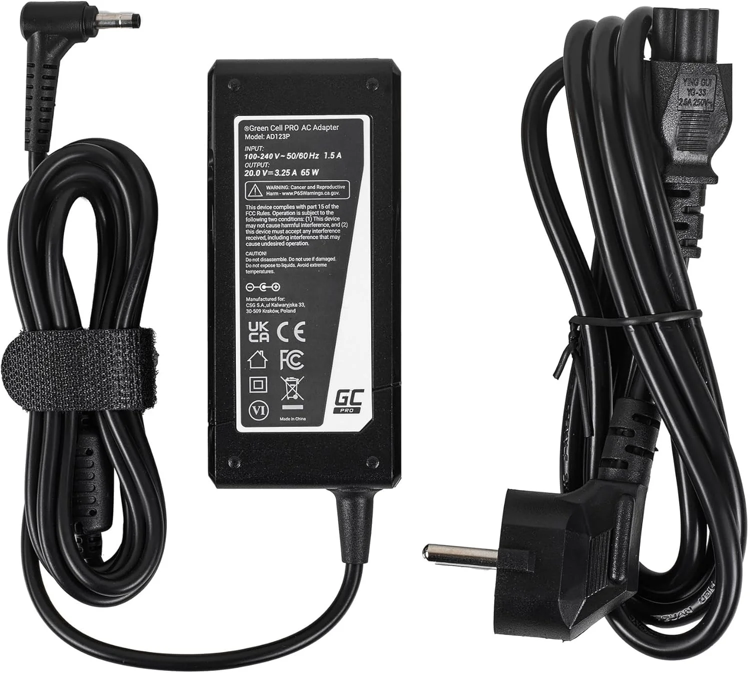 شارژر گرین سل PRO سازگار 20V 3.25A 65W برای لنوو IdeaPad 100-15IBD 1