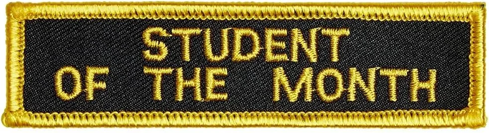 نشان های گلدوزی شده هنرهای رزمی PLAYWELL - نشان دانش آموز ماه، مشکی، تک سایز