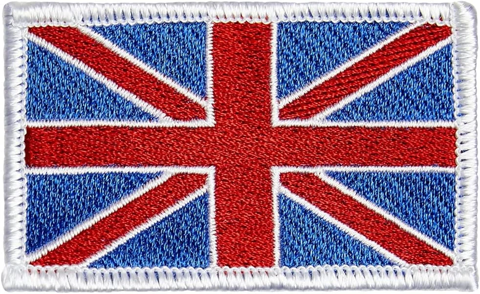 نشان های گلدوزی شده هنرهای رزمی PLAYWELL - نشان پرچم کشور - پرچم بریتانیا، آبی، تک سایز